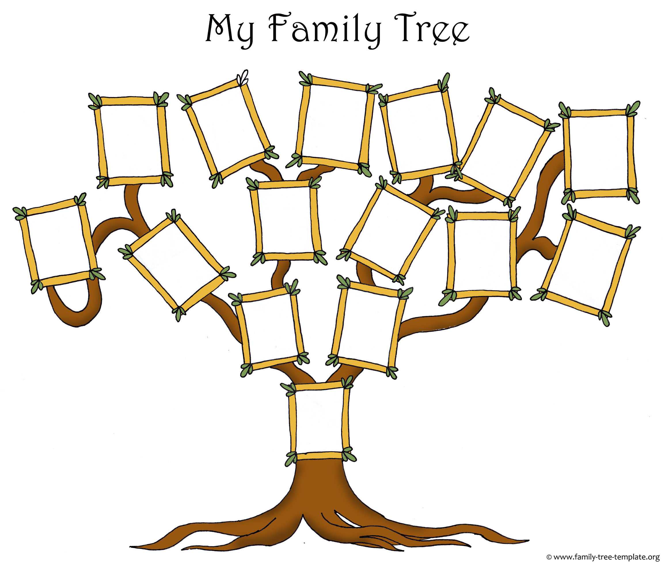 Free Family Tree Template Designs For Making Ancestry Charts With Regard To Blank Family Tree Template 3 Generations