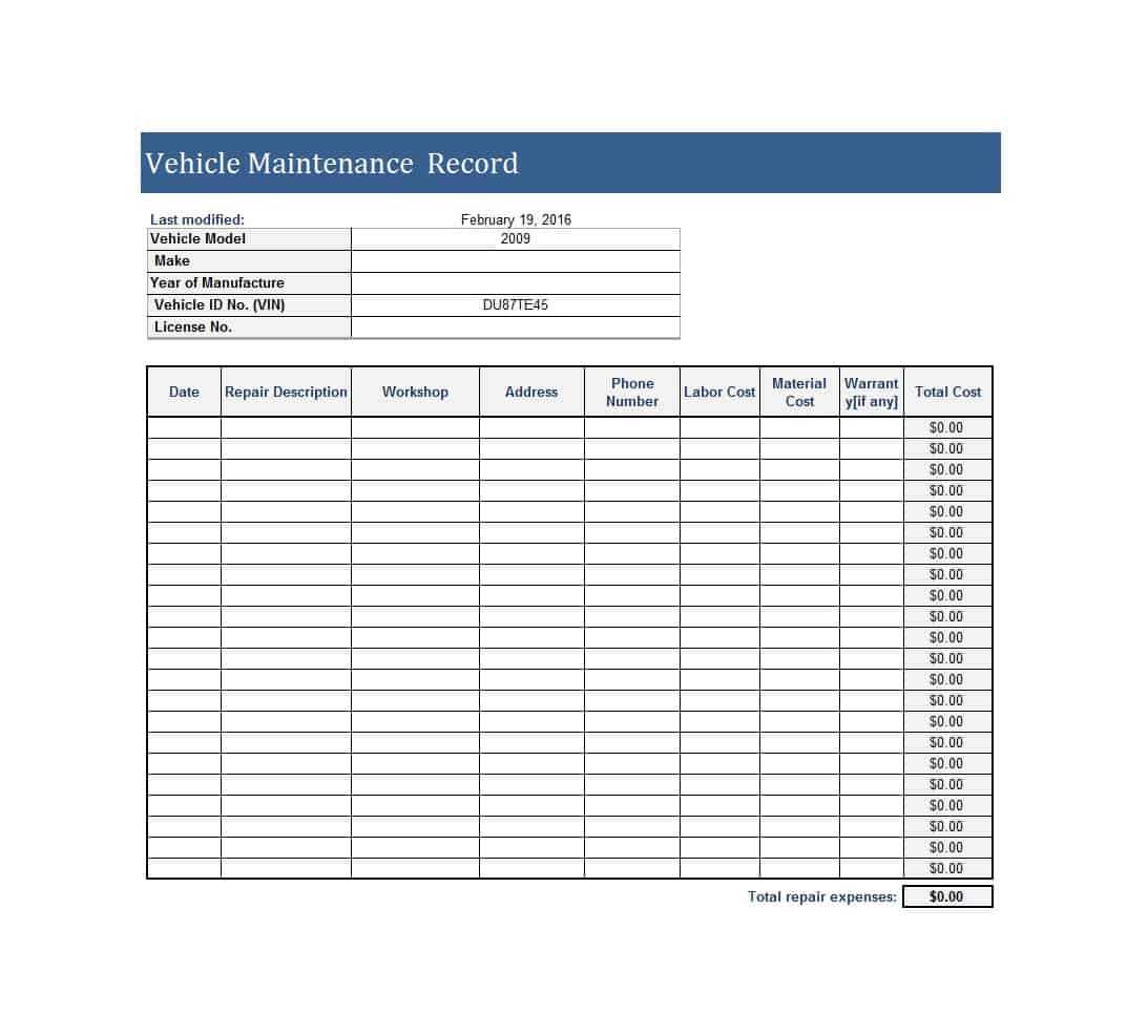 Free Fleet Management Spreadsheet Download Excel Truck Inside Fleet Report Template
