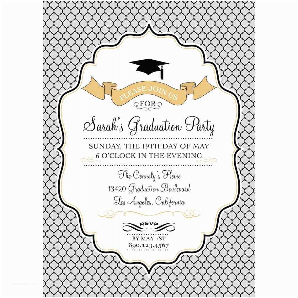 Free Graduation Party Invitation Templates For Word Pertaining To Free Graduation Invitation Templates For Word
