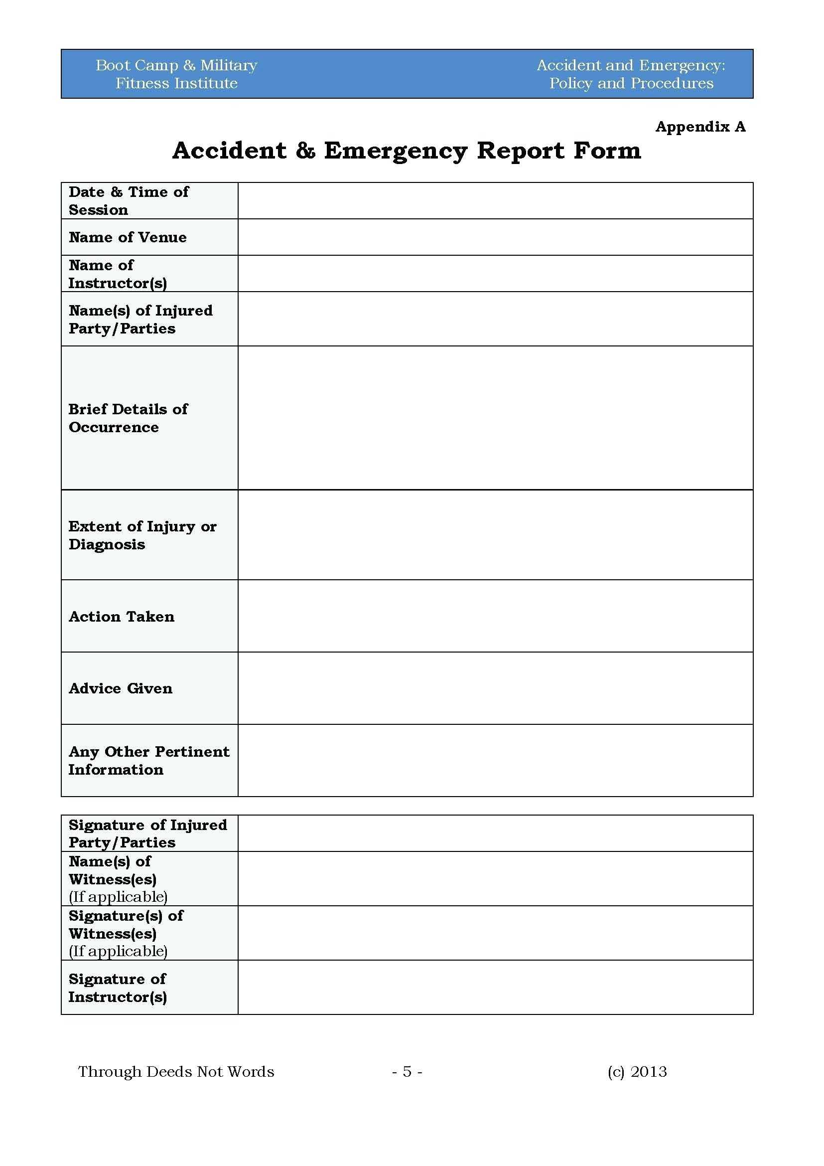 Free Incident Report Templates Forms Template Word Australia With Ohs Incident Report Template Free