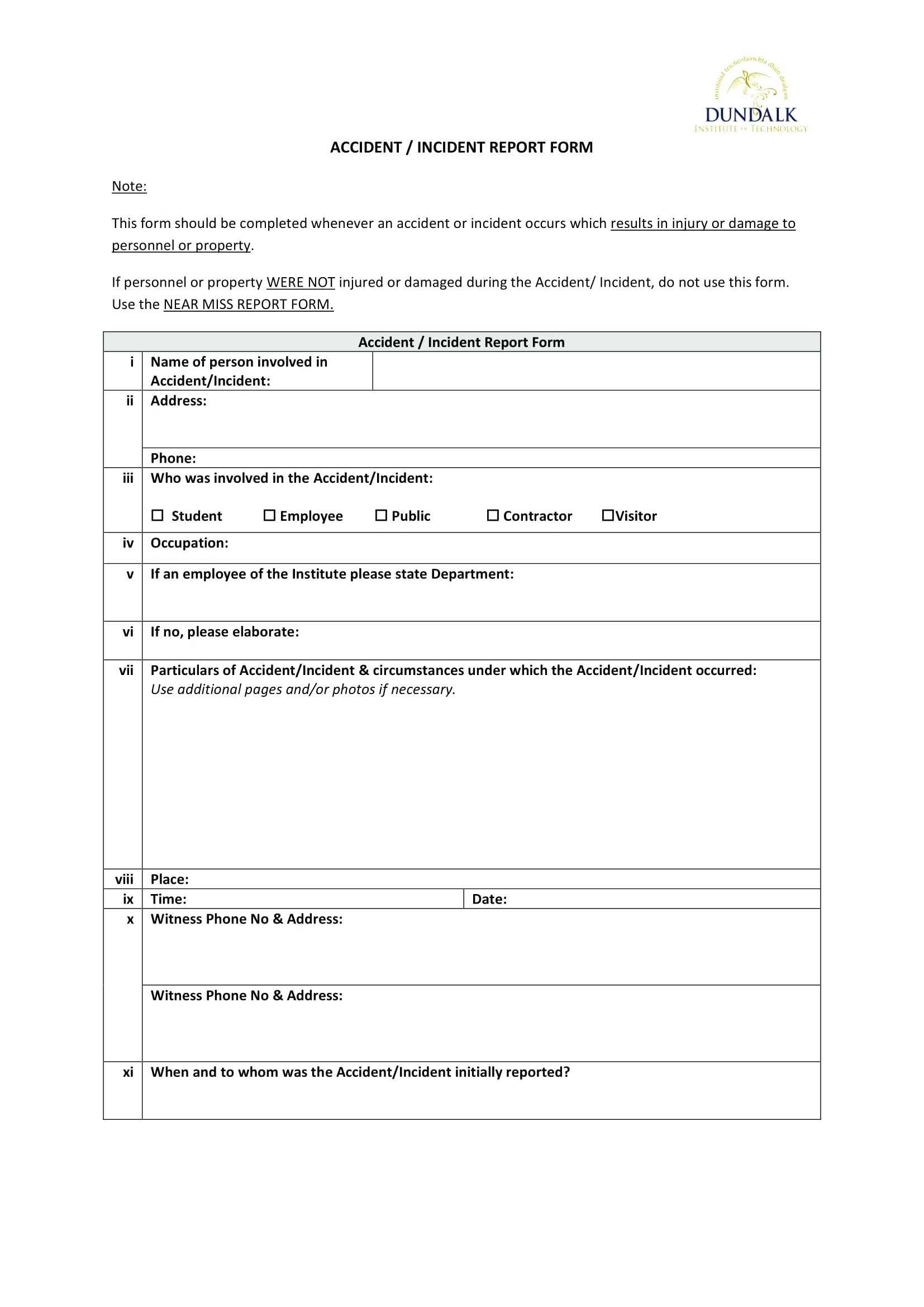 Free Incident Report Templates Forms Template Word Australia With Ohs Incident Report Template Free