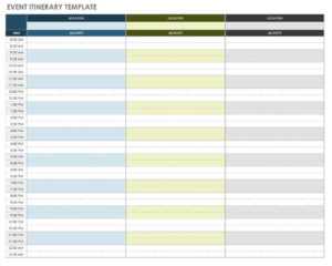 Free Itinerary Templates | Smartsheet in Blank Trip Itinerary Template
