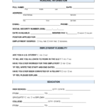 Free Job Application Form – Standard Template – Word | Pdf Intended For Employment Application Template Microsoft Word