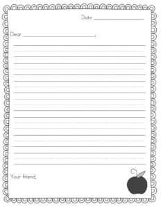 Free Letter Writing Template - Tomope.zaribanks.co regarding Blank Letter Writing Template For Kids