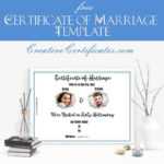 Free Marriage Certificate Template | Customize Online Then Print Pertaining To Blank Marriage Certificate Template