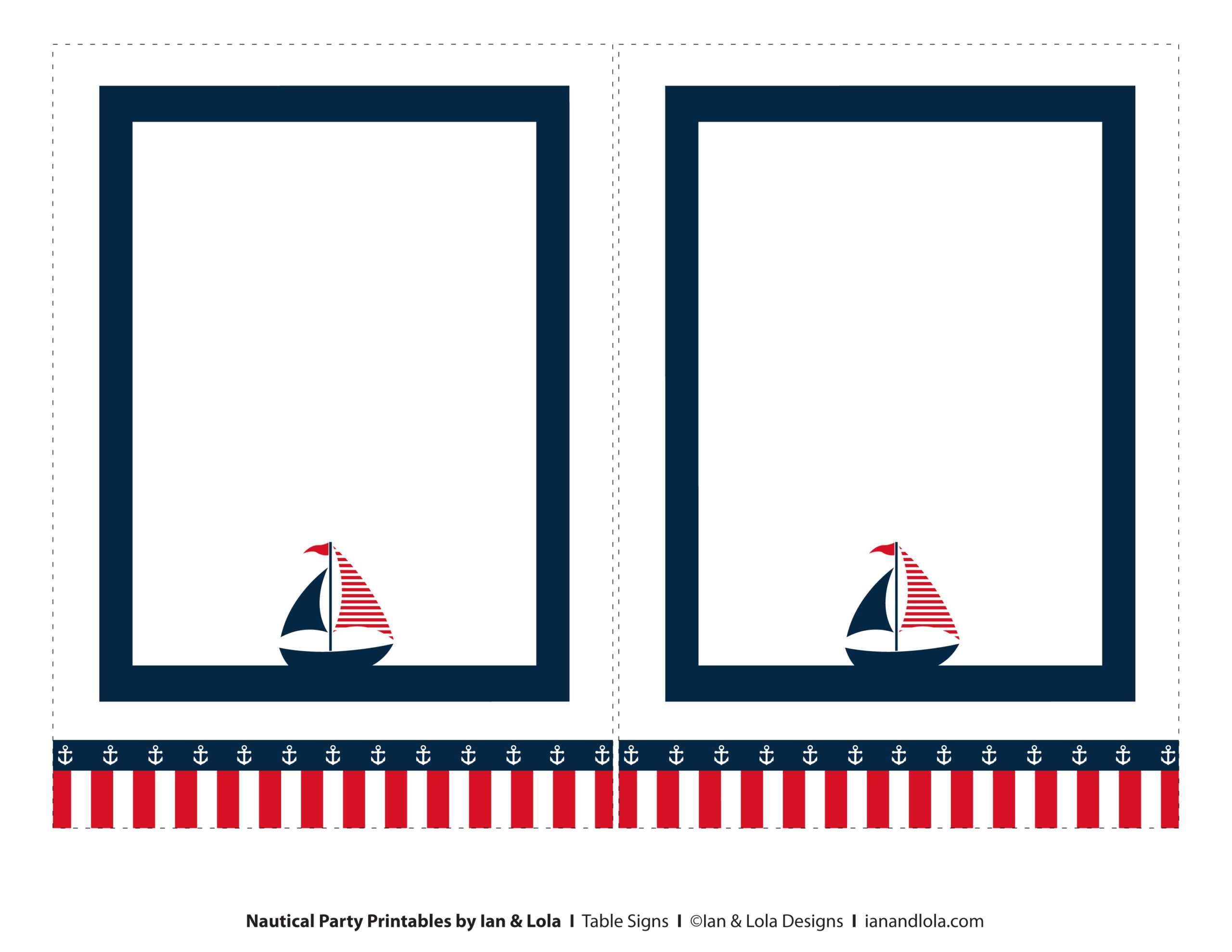 Free Nautical Party Printables From Ian & Lola Designs Within Nautical Banner Template
