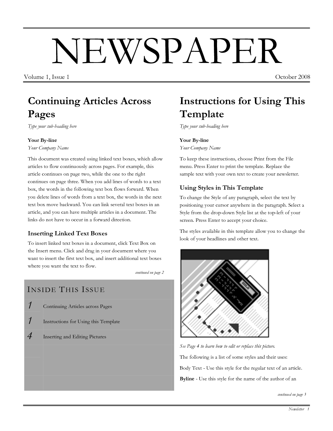 Free Newspaper Template Png, Download Free Clip Art, Free Intended For Old Newspaper Template Word Free
