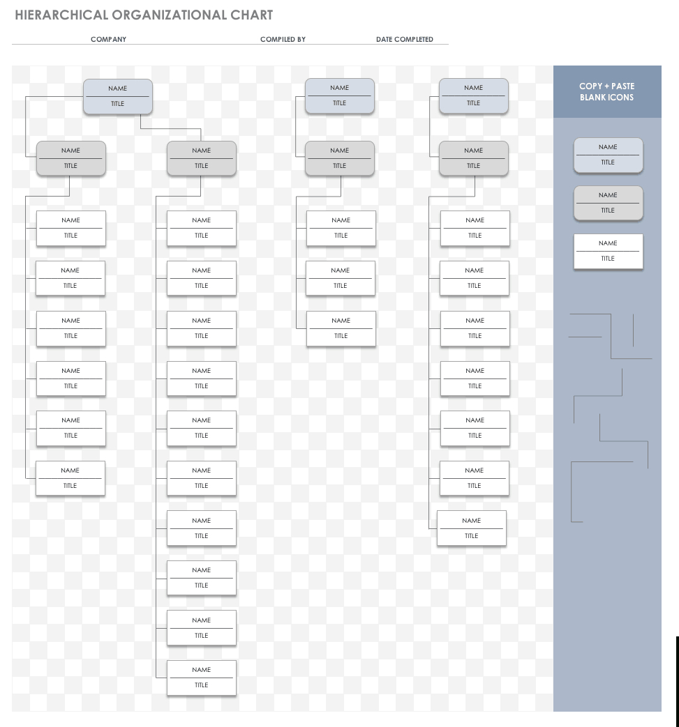 Free Org Chart Templates For Excel | Smartsheet Intended For Free Blank Organizational Chart Template
