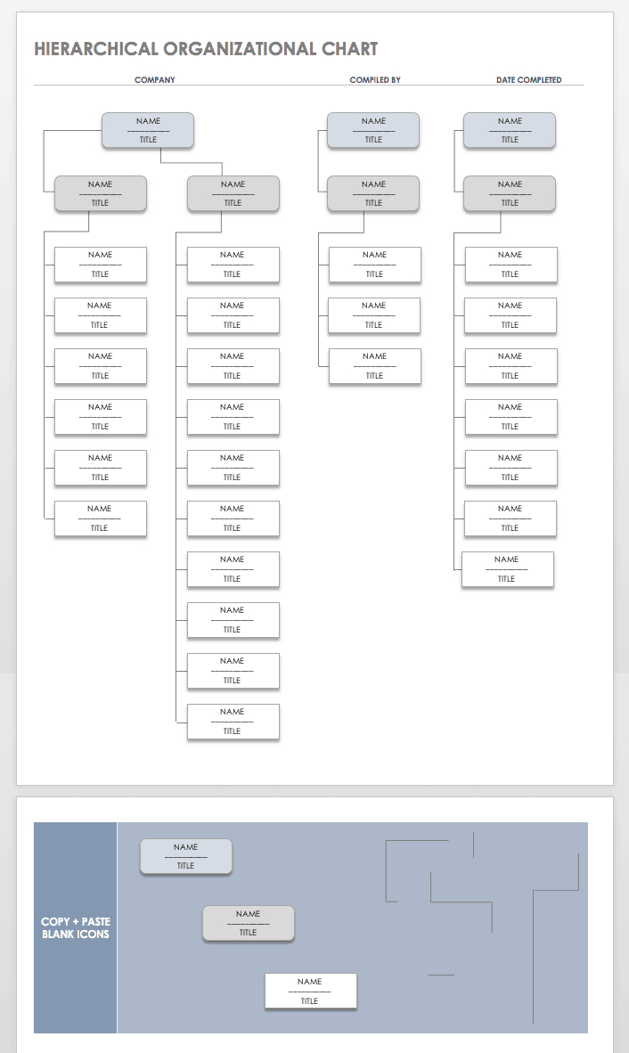 Free Organization Chart Templates For Word | Smartsheet Pertaining To Org Chart Template Word