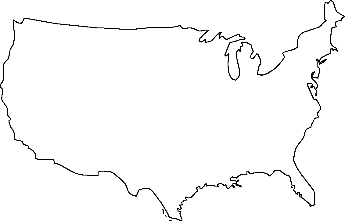 Free Printable Blank Map Of The United States Of America In United States Map Template Blank