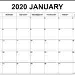 Free Printable Calendar Templates January 2020 | Printable Regarding Full Page Blank Calendar Template