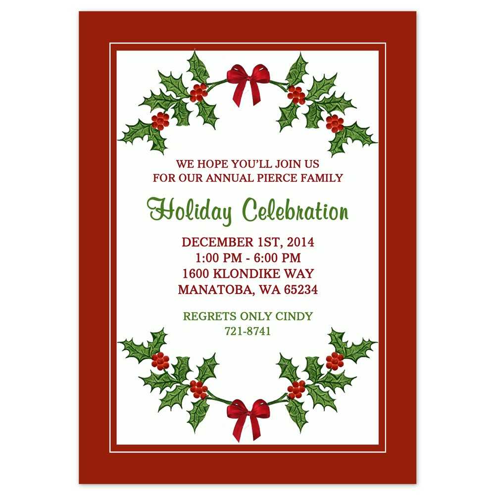 Free Printable Christmas Party Flyer Templates Invitation Intended For Free Christmas Invitation Templates For Word