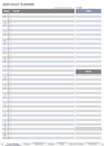 Free Printable Daily Calendar Templates | Smartsheet intended for Printable Blank Daily Schedule Template