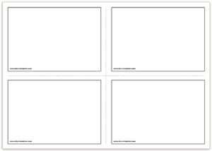 Free Printable Flash Cards Template for Free Printable Blank Flash Cards Template