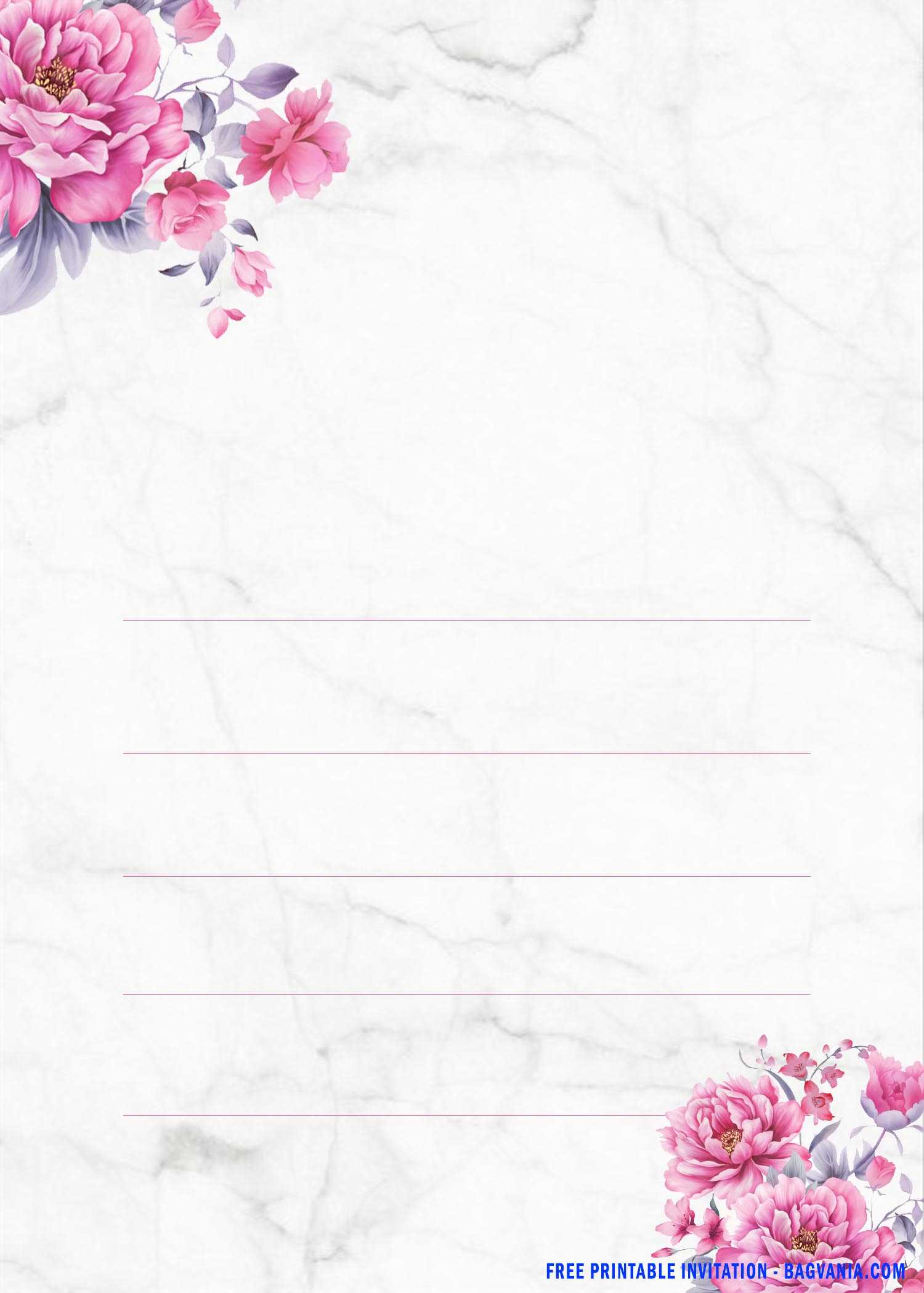 Free Printable) – Floral Baby Shower Invitation Templates In Free Baby Shower Invitation Templates Microsoft Word