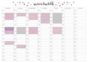 Free Revision Timetable Printable – Emily Studies within Blank Revision Timetable Template