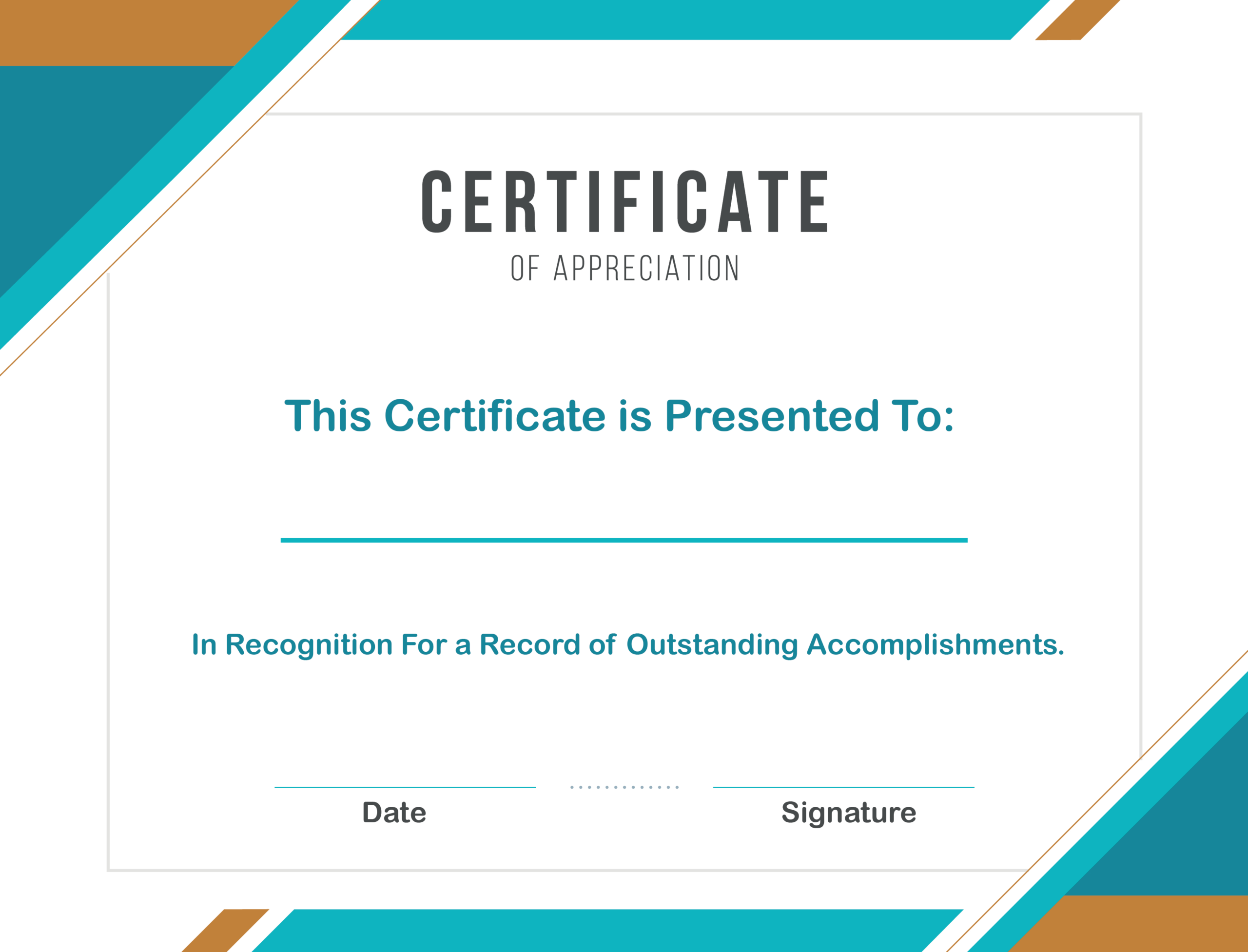 Free Sample Format Of Certificate Of Appreciation Template In Certificate Templates For Word Free Downloads