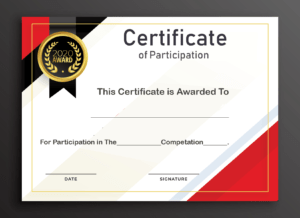 Free Sample Format Of Certificate Of Participation Template within Certificate Of Participation Template Word