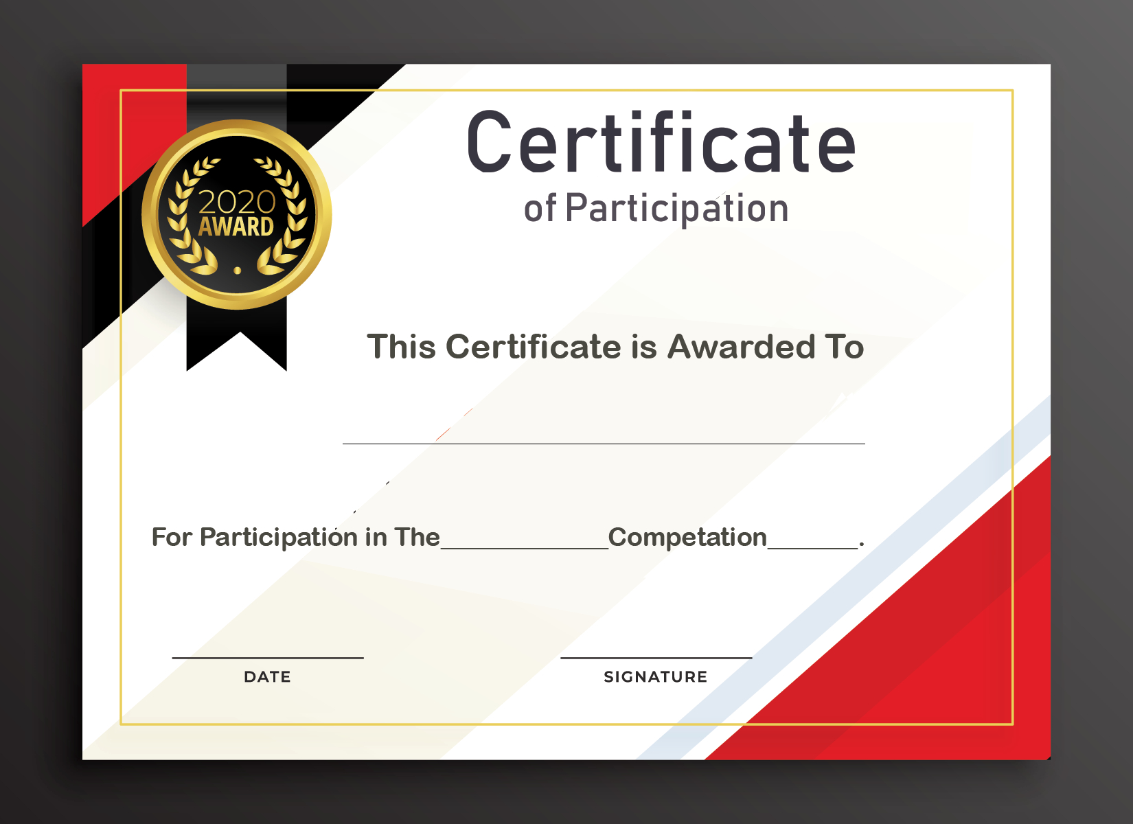 Free Sample Format Of Certificate Of Participation Template Within Certificate Of Participation Template Word