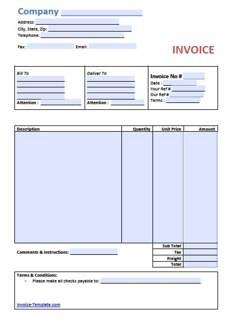 Free Simple Basic Invoice Template | Pdf | Word | Excel Pertaining To Free Printable Invoice Template Microsoft Word