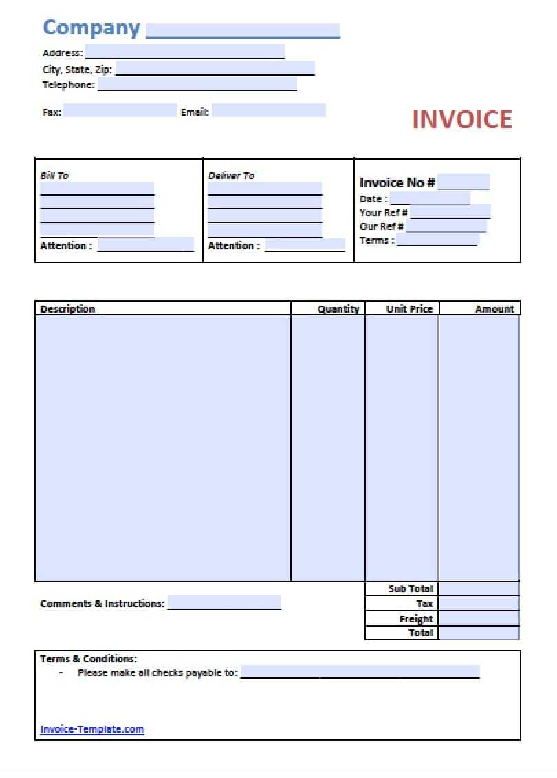 Free Simple Basic Invoice Template | Pdf | Word | Excel With Regard To Free Downloadable Invoice Template For Word