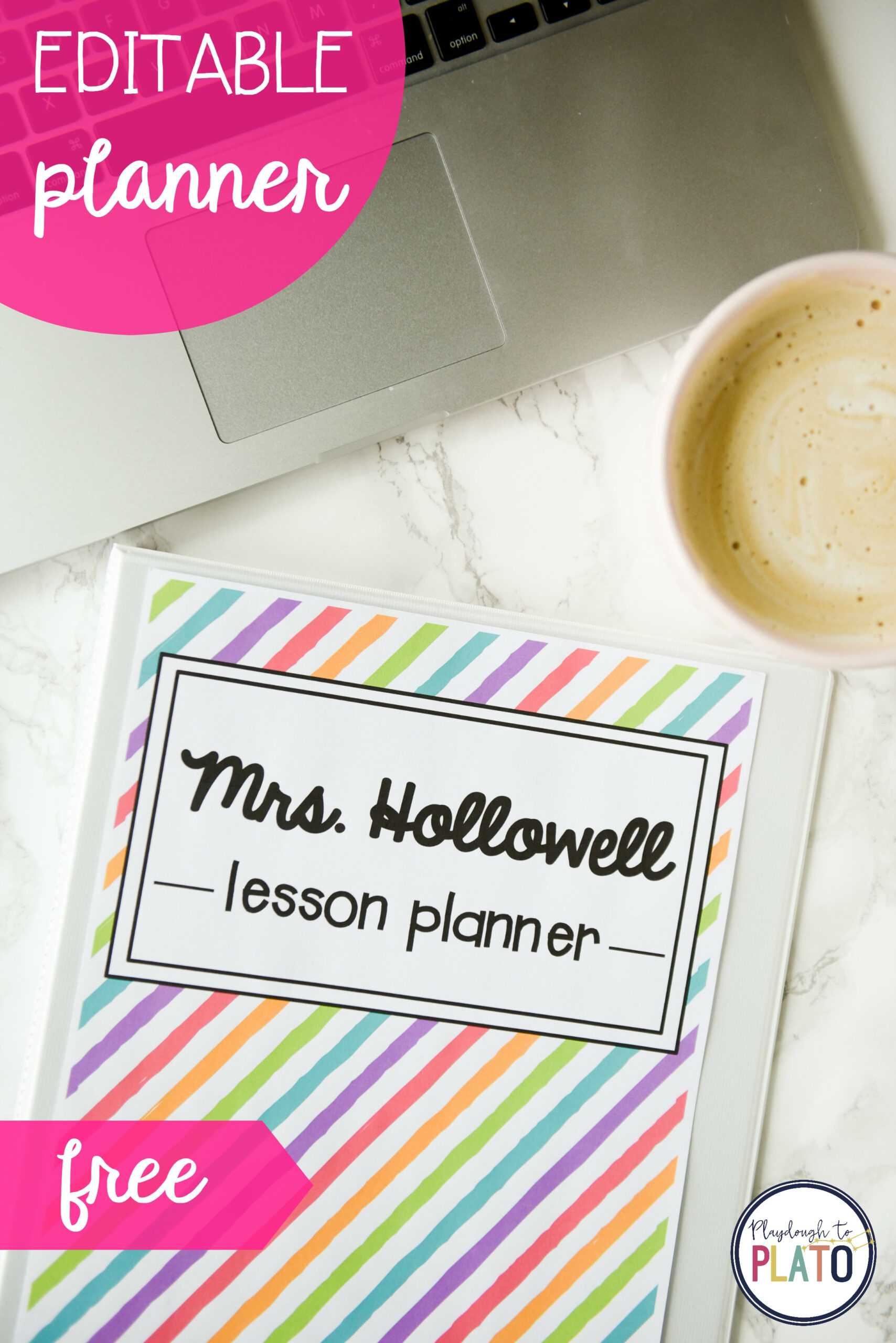Free Teacher Planner – Playdough To Plato Pertaining To Teacher Plan Book Template Word