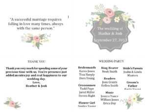 Free Wedding Program Templates You Can Customize in Free Printable Wedding Program Templates Word