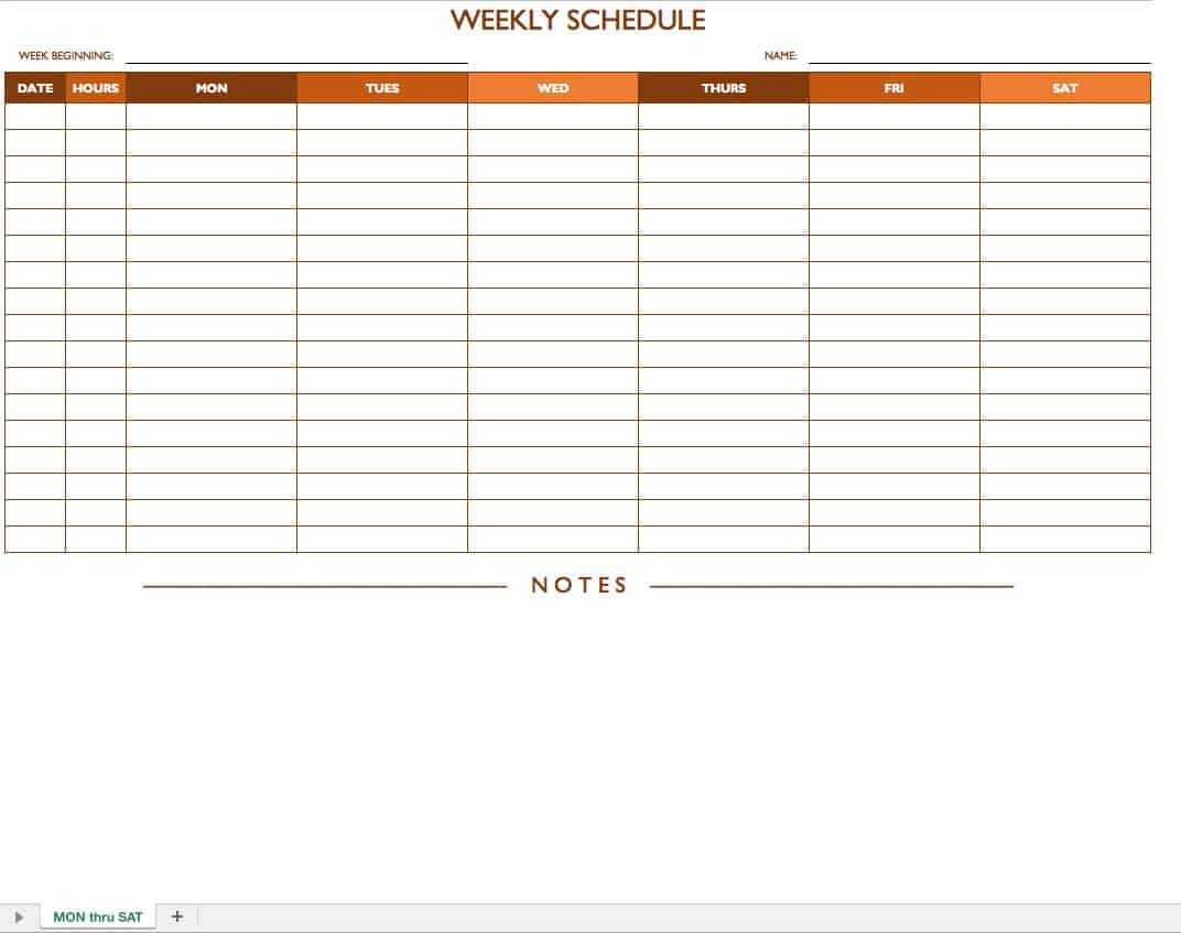 Free Work Schedule Templates For Word And Excel |Smartsheet Throughout Blank Monthly Work Schedule Template