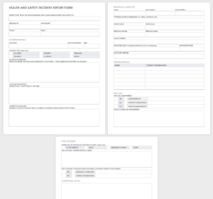 Free Workplace Accident Report Templates | Smartsheet in Monthly Health And Safety Report Template