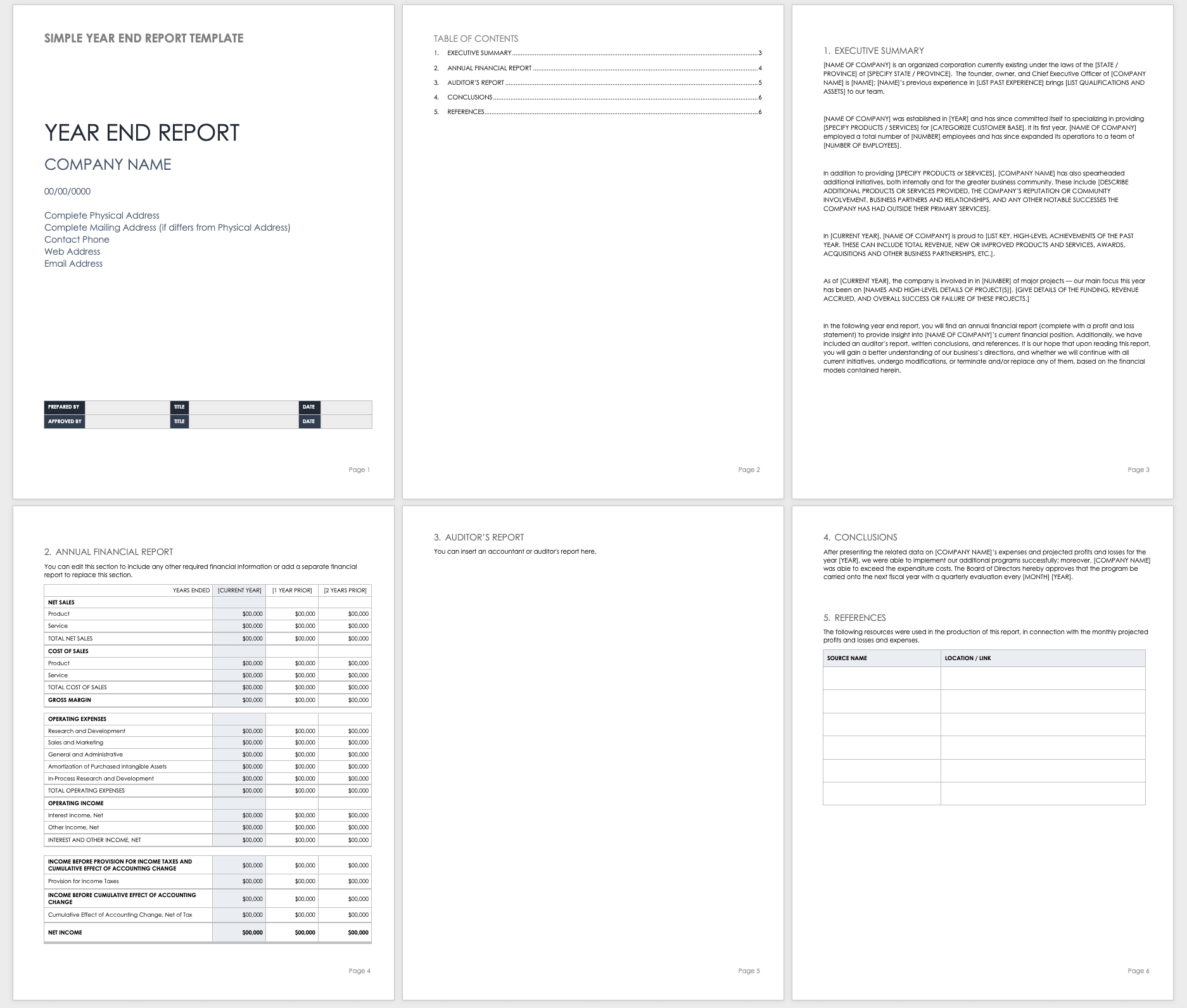 Free Year End Report Templates | Smartsheet Throughout Annual Financial Report Template Word