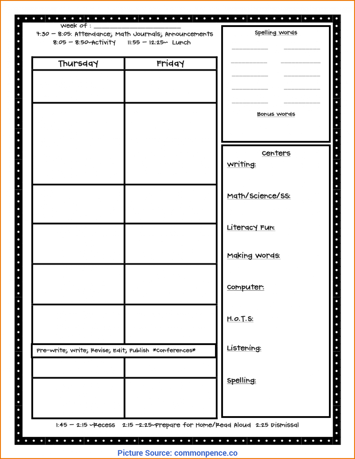 Fresh Free Lesson Plan Template First Grade Class Lesson Pertaining To Making Words Template