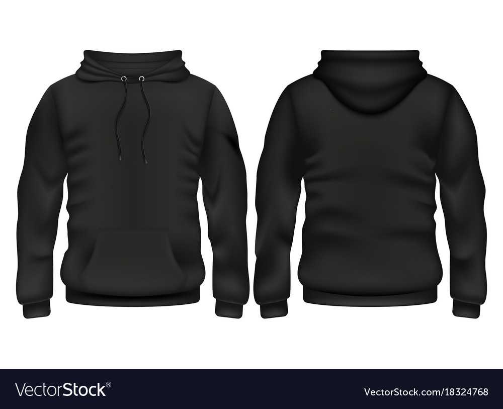 Front And Back Black Hoodie Template Within Blank Black Hoodie Template