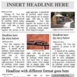 Front Page Newspaper Template, Layout 1 – Instant Download To Use In Word Within Blank Newspaper Template For Word