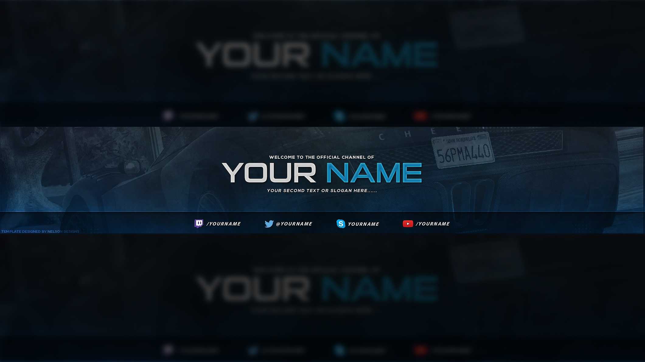 Gaming Youtube Banner Template – Tristan Nelson In Yt Banner Template