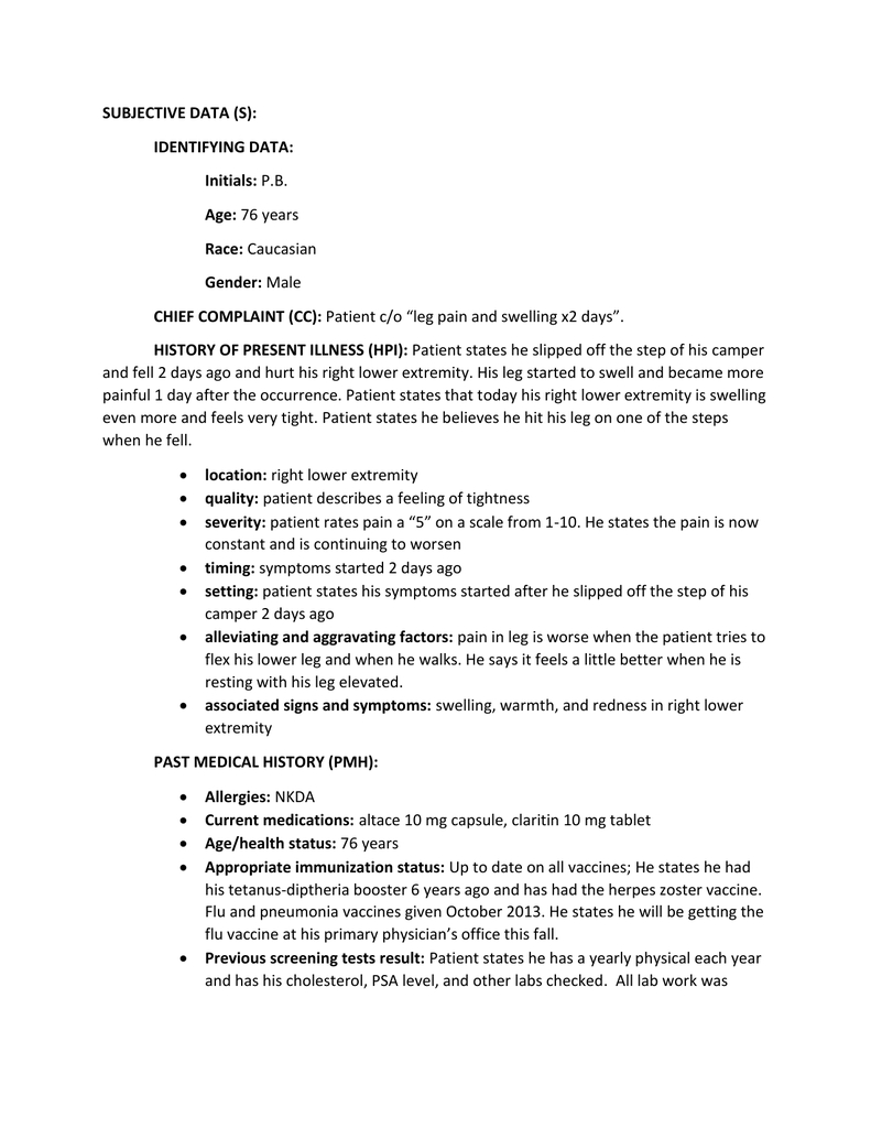Geriatric Soap Note With Soap Report Template