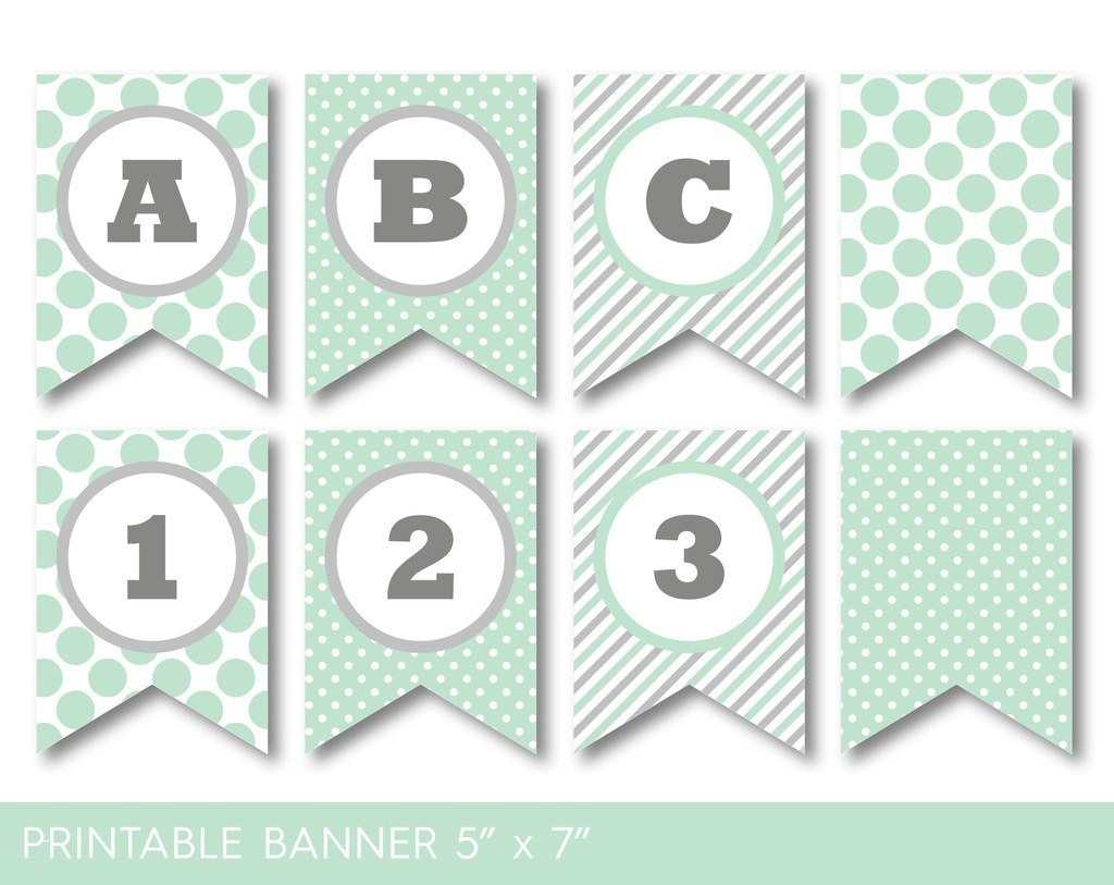 Glamorous Baby Shower Banner Template Luxury Mint Green And With Regard To Baby Shower Banner Template