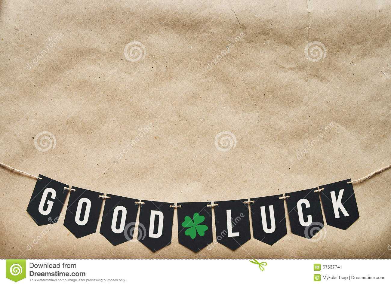 Good Luck Banner Lettering Stock Image. Image Of Preparation Within Good Luck Banner Template