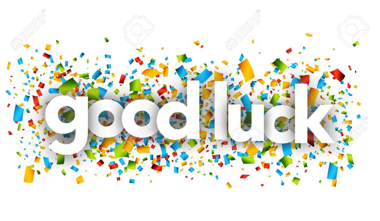 Good Luck Letters Vector Word Banner Sign Regarding Good Luck Banner Template