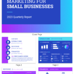 Gradient Business Marketing Quarterly Report Template Within Business Quarterly Report Template