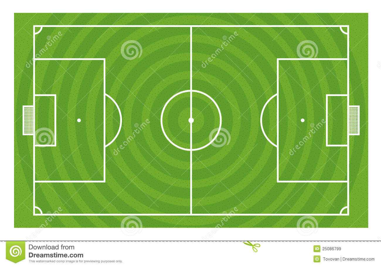 Green Football Field Template Stock Illustration Within Blank Football Field Template