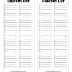 Grocery List Printable | Room Surf With Blank Grocery Shopping List Template