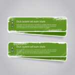 Grungy Vector Green Badges – Banners With Worn Out Paint With Staples Banner Template