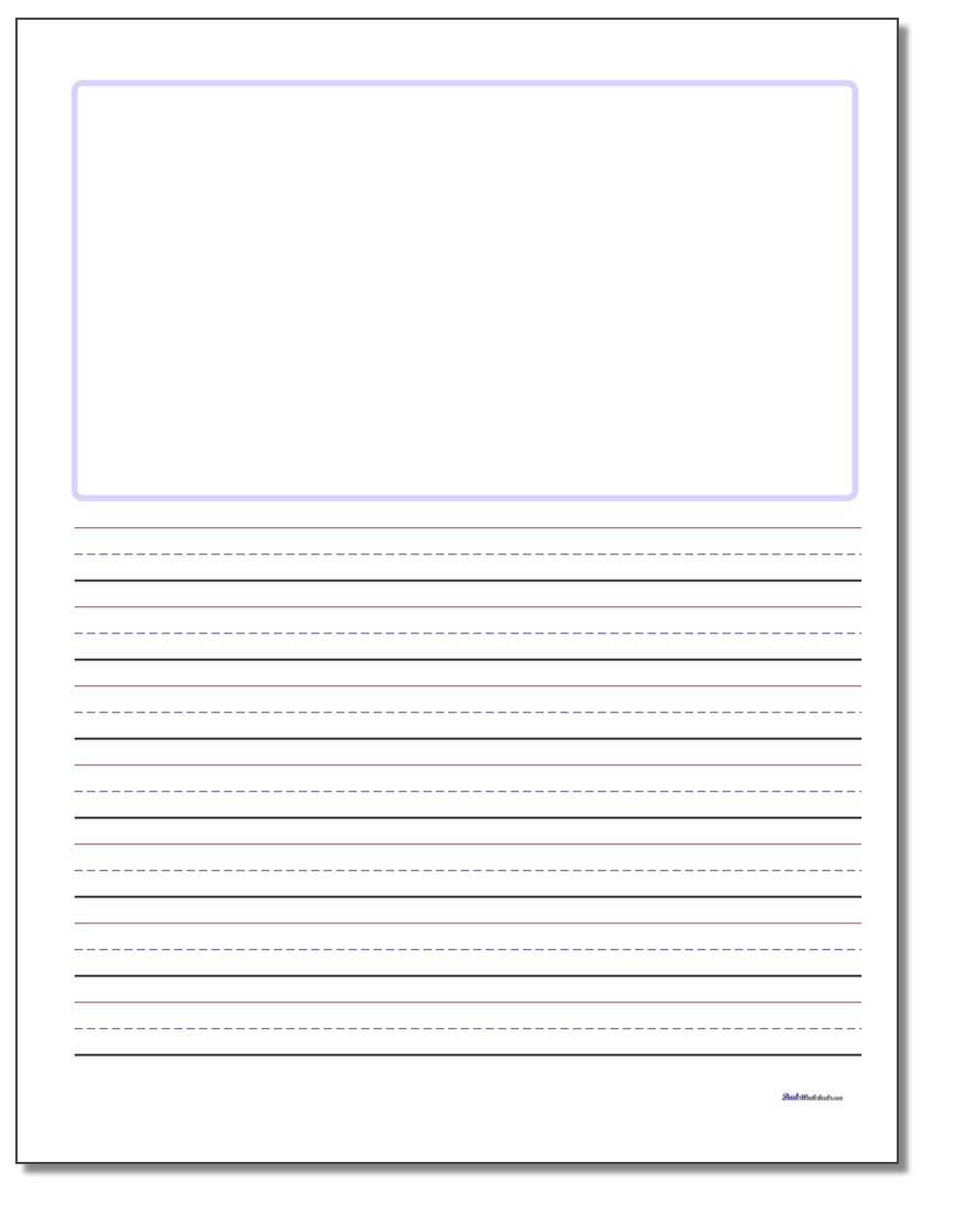 Handwriting Paper Intended For Blank Four Square Writing Template