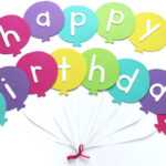 Happy Birthday Banner Diy Template | Balloon Birthday Banner Inside Free Printable Happy Birthday Banner Templates