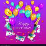 Happy Birthday Banner Poster Template In Free Happy Birthday Banner Templates Download