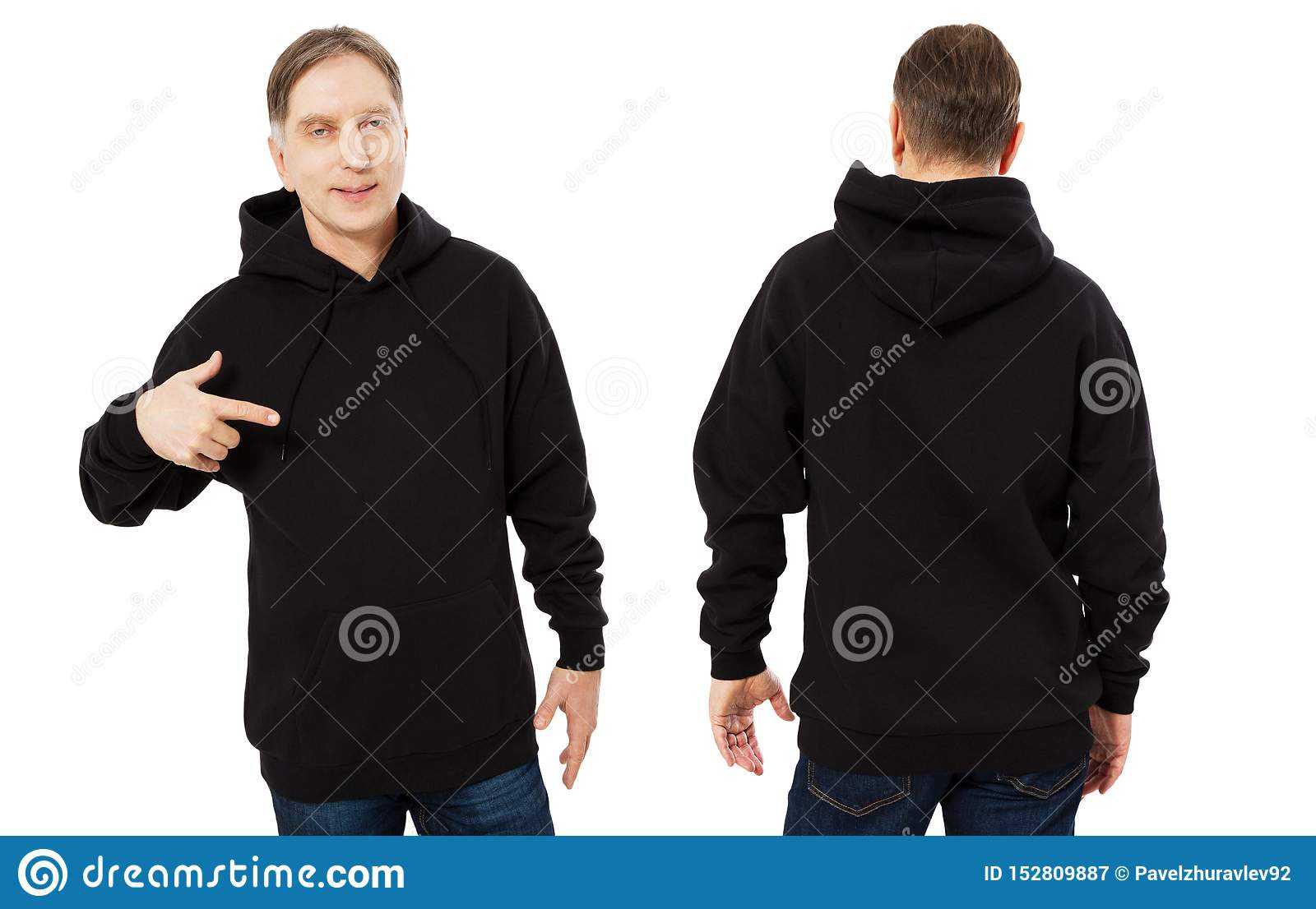 Happy Man In Template Mens Black Hoodie Sweatshirt Isolated Throughout Blank Black Hoodie Template