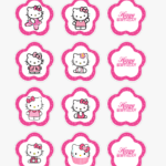 Hello Kitty Cupcake Topper Template, Hd Png Download – Kindpng In Hello Kitty Birthday Banner Template Free