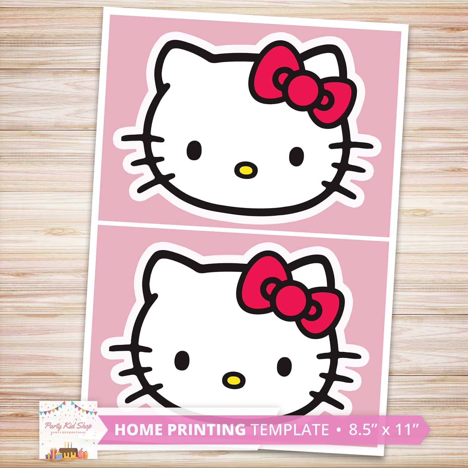 Hello Kitty Invitations – Partykidshop With Regard To Hello Kitty Banner Template