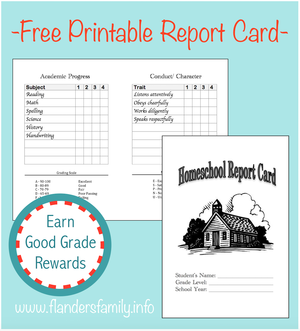 Homeschool Report Cards - Flanders Family Homelife Pertaining To Character Report Card Template