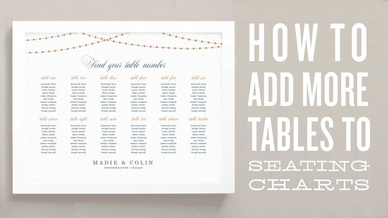 How To Add More Tables To Your Wedding Seating Chart Template Inside Wedding Seating Chart Template Word